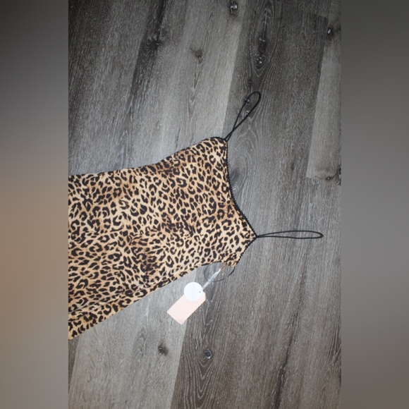 Leopard Print Slip Dress - Picture 4 of 5